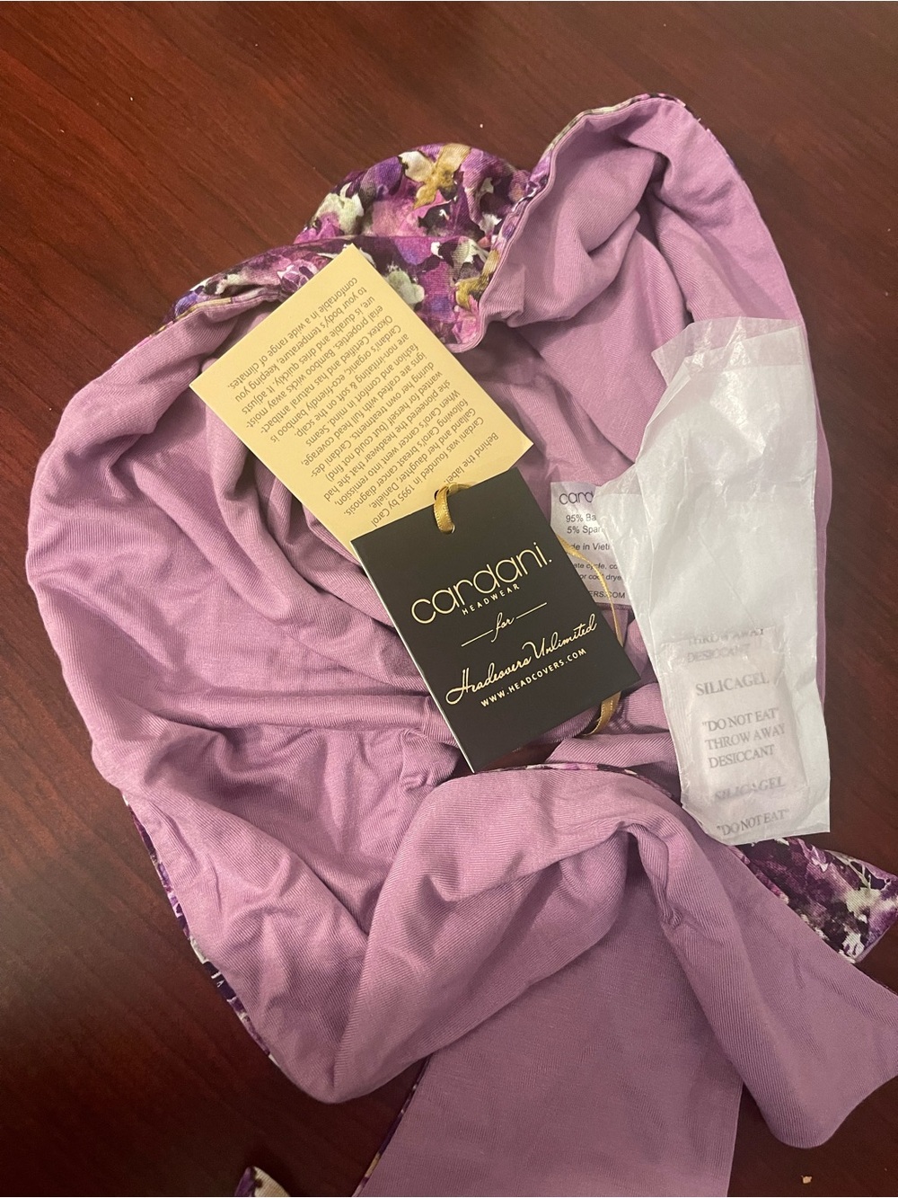 Caradini Women’s Lavender Floral Headscarf